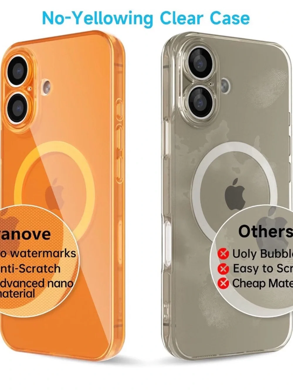 16 Plus Magnetic Phone Case - Neon Orange
